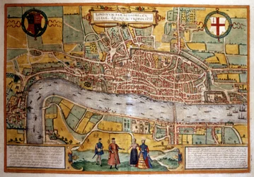 Map of London in the 16th century