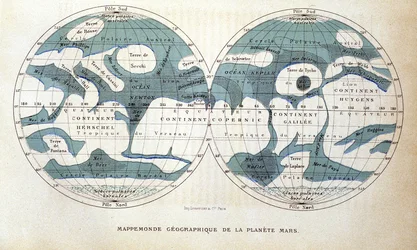 Map of the Planet Mars - in 