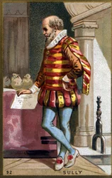 Maximilian of Bethune, Baron of Rosny, Duke of Sully (1560 - 1641). Chromolithography of the 19th century