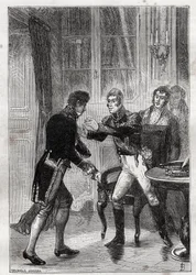 Meeting between Charles Lemercier de Longpre, Baron d