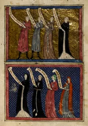 Men and women wounded by the God of Love from 