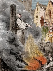 Michel Servet (Michel de Villanueva) (1511-1553) burned alive in Geneva by order of Calvin