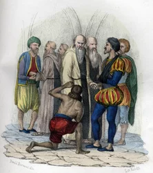 Miguel de Cervantes (1547-1616), Spanish writer, taken prisoner in Algiers in 1575. in 
