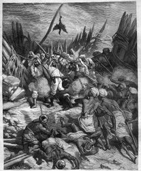 Mission to Senegal by Gustave Borgnis Desbordes (General Borgnis-Desbordes) (1839-1900), French military. Engraving by Castelli in 