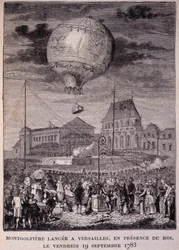 Montgolfiere Launched in Versailles, in the Presence of the King (Louis XVI) - in 