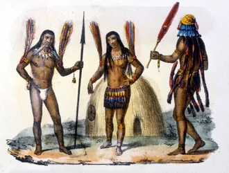 Mundrucu and Jivaros Indians in Ecuador