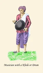 Musician with a Khole or Drum