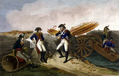 Napoleon I at the Siege of Toulon (August-December 1793) (Engraving of the 19th Century)