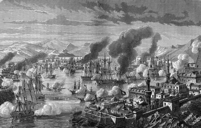 Navarin Battle of the Triple Alliance Against the Turkish-Egyptian Fleet on October 28