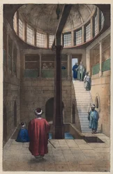 Nilometer (the nilometer - measurement of the level of the Nile in Egypt) - Engraving from “Usi e Costumi di Tutti i Popoli dell