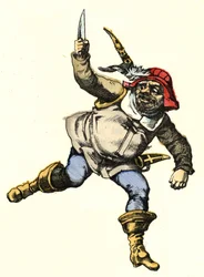 Ogre. Illustration of the tale 