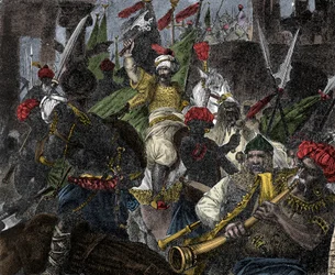 On 29th May 1453, storming of Constantinople by Muhammad II, sultan of Ottoman Empire - Capture of Constantinople: the army of the Ottoman Sultan Mehmet II besieged the city of Constantinople
