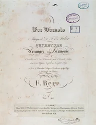 Opening of the Comic Opera Fra Diavolo, or The Hotelery of Terracine by D. F. Auber