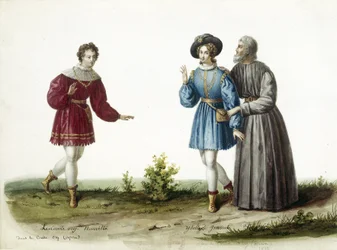 Opera singer Adolphe Nourrit (left) in the role of Count d