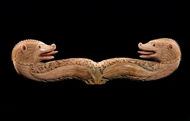 Oriental Art: Tau de Houlette with Ivory Animal Heads