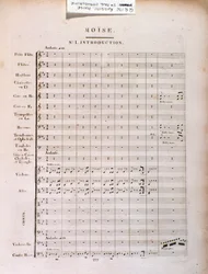 Page of musical score of Moses in Egypt by Gioacchino Rossini