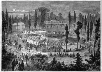 Paris VIIIth arrondissement - avenue des Champs-Elysees - concerts in 1868