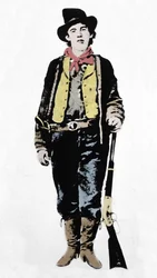 Pat Garrett (1850-1908), James Brent and John William Poe (1850-1923), sheriffs of Lincoln County, c1880-1882 (1954)