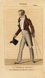 Perrier as Dupont, The Married Man, in The Bachelor and the Married Man by Alexis-Jacques-Marie Wafflard at the Odeon