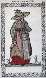 Piedmont Woman - in “Habits et effigies” by Jean Sulperius