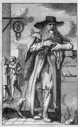 Pierre de Montmaur (1576 -1650) erudite, French poet of Latin expression - engraving
