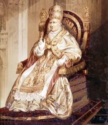 Pius IX (1792 - 1878). Chromolithography