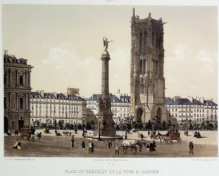 Place du Chatelet and the Saint-Jacques Tower