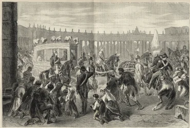 Pope Pius IX Going to the Church of Saint Louis des Francais on the Occasion of the Feast of 15 August 1869