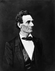 Portrait of Abraham Lincoln, American statesman (1809 to 1865)