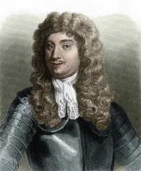 Portrait of Abraham, Marquis Duquesne (1610 - 1688), French sailor - in Histoire des Français par Lavallée, engraving, sd.