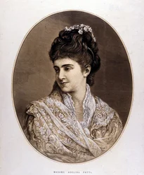 Portrait of Adelina Patti, Italian singer