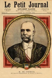 Portrait of Alphonse Chodron de Courcel (1835-1919), French politician, diplomatic career, in Germany (1881-1886) and the United Kingdom (1894-1898), president of the board of directors of the Paris Orleans railways and member of the academy of moral and p