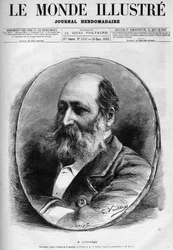 Portrait of Auguste Clesinger, French sculptor and painter. In Le Monde Illustre 1883.