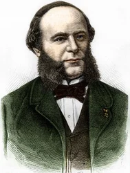 Portrait of Auguste Pouyer-Quertier (1820-1891). Engraving from the end of the 19th century