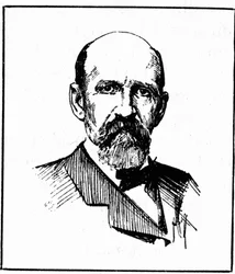 Portrait of Captain Joshua Slocum (1844-1909) who undertook the first sailing world tour in 1895. Engraving of the 19th century