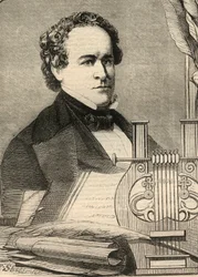 Portrait of Charles Anthon, American professor. Engraving in 
