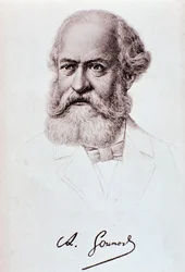 Portrait of Charles Gounod (1818-1893) English composer Drawing. 19th century.