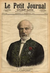 Portrait of Charles de Freycinet, engineer, member of the academie des sciences and of the academie francaise, politician, repeatedly president of the council