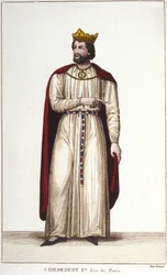 Portrait of Childebert I (v. 495-558) King of Paris