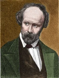 Portrait of Christian Friedrich Hebbel (1813-1863) German poet and playwright.