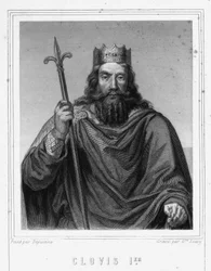 Portrait of Clovis I (c. 466 - 511), King of the Francs - in 