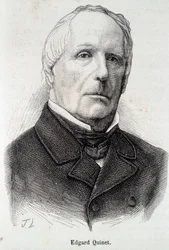 Portrait of Edgar Quinet, French historian (1803-1875)
