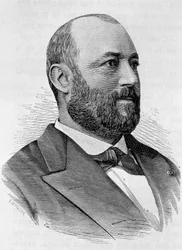 Portrait of Ernoul. Engraving from the end of the 19th century in 