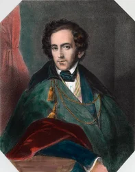 Portrait of Felix Mendelssohn, German conductor and composer