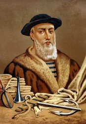 Portrait of Ferdinand Magellan, Portuguese navigator (1480 - 1521)