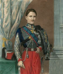 Portrait of Francois II King of the Two Sicilies (Francesco II delle Due Sicilie) (1836-1894) with the Necklace of the Order of the Golden Fleece - Portrait of Francis II of the Two Sicilies (1836-1894), King of the Kingdom of the Two Sicilies