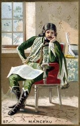 Portrait of General Marceau (1769 - 1796). Chromolithography of the late 19th century