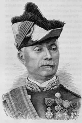 Portrait of General Pourcet. 19th century engraving.