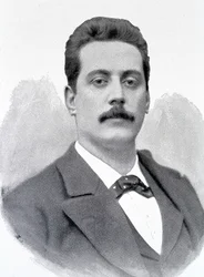 Portrait of Giacomo Puccini, Italian composer (1858-1924)