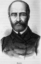 Portrait of Giuseppe Mazzini, Italian patriot and revolutionary (1805 or 1808 - 1872)